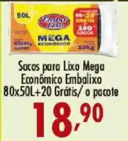 Confiança Supermercados Sacos para Lixo Mega Econômico Embalado oferta
