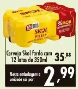 Confiança Supermercados Cerveja skol fardo oferta