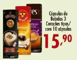 Confiança Supermercados Cápsulas de Bebidas 3 Corações tipos oferta