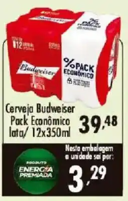 Confiança Supermercados Cerveja Budweiser Pack Econômico oferta