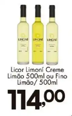 Confiança Supermercados Licor Limoní Creme Limão oferta