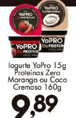Confiança Supermercados logurte yo pro 15g proteinas zero morango ou coco cremoso oferta