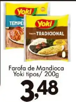 Confiança Supermercados Farofa de Mandioca Yoki tipos oferta