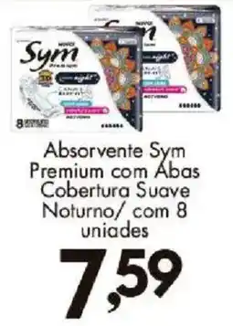 Confiança Supermercados Absorvente sym premium com abas cobertura suave noturno oferta