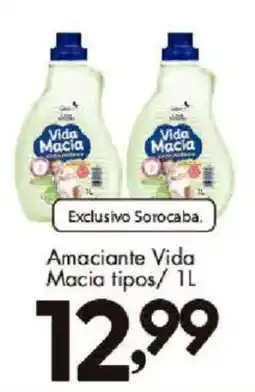Confiança Supermercados Amaciantes vida macia tipos oferta