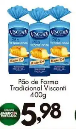 Confiança Supermercados Pão de Forma Tradicional Visconti oferta