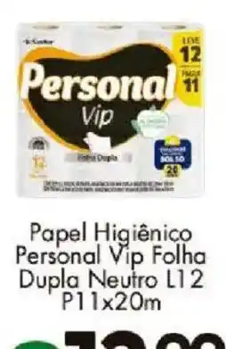 Confiança Supermercados Papel Higiênico Personal Vip Folha Dupla Neutro L12 oferta