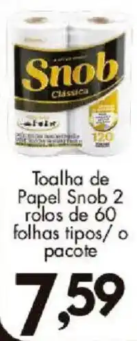 Confiança Supermercados Toalha de Papel Snob oferta