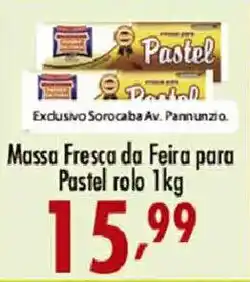 Confiança Supermercados Massa fresca da feira para pastel rolo oferta