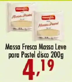 Confiança Supermercados Massa fresca massa leve para pastel disco oferta