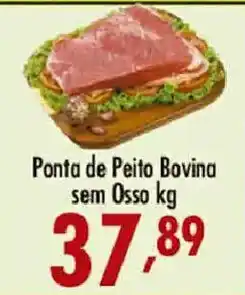 Confiança Supermercados Ponta de Peito Bovina sem Osso kg oferta