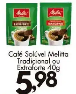 Confiança Supermercados Café Solúvel Melitta Tradicional ou Extraforte oferta