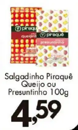 Confiança Supermercados Salgadinho Piraquê Queijo ou Presuntinho oferta