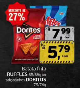 Cometa Supermercados batata frita ruffles 65/58g ou salgadinhos doritos 75/78g oferta