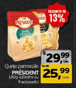 Cometa Supermercados Queijo parmesão presidente oferta