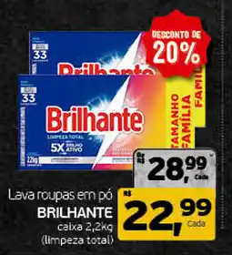 Cometa Supermercados Lava roupas em pó brilhante oferta