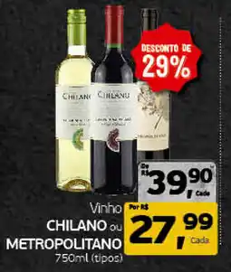 Cometa Supermercados Vinho chilano ou metropolitano oferta