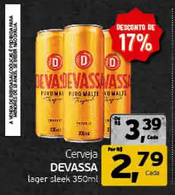 Cometa Supermercados Cerveja devassa lager sleek oferta
