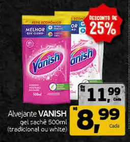 Cometa Supermercados Alvejante vanish gel sachê 500ml oferta