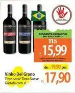 Atacadão Del grano - vinho tinto seco/ tinto suave oferta