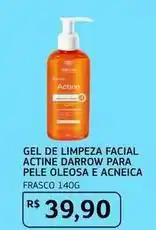 Actine - gel de limpeza facial actine darrow para pele oleosa e acneica