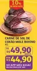 Assaí Atacadista Bovino - carne de sol de coxao mole bovino oferta