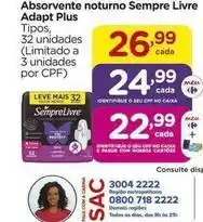 Carrefour Sempre livre - absorvente noturno adapt plus oferta