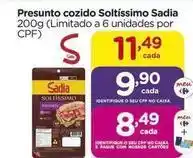 Carrefour Sadia - presunto cozido soltíssimo oferta