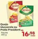 Novo Atacarejo President - quejo mussarela ou prato oferta