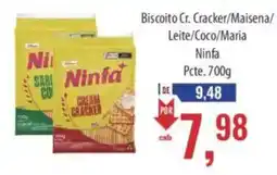 Supermercados BH Biscoito Cr. Cracker/Maisena/Leite/Coco/Maria Ninfa oferta