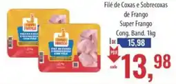 Supermercados BH Filé de Coxas e Sobrecoxas de Frango Super Frango oferta
