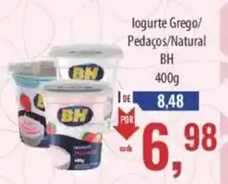 Supermercados BH logurte grego/ pedaços/natural bh oferta