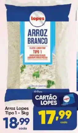 Lopes Supermercados Arroz branco tipo 1 oferta