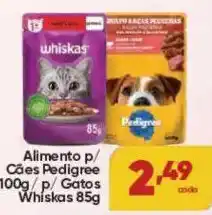 Lopes Supermercados Alimento p/ Cães Pedigree / Gatos Whiskas oferta
