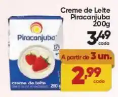 Lopes Supermercados Creme de Leite Piracanjuba oferta