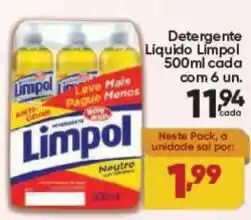Lopes Supermercados Detergente Líquido Limpol oferta