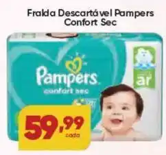 Lopes Supermercados Fralka Descartável Pampers Confort Sec oferta