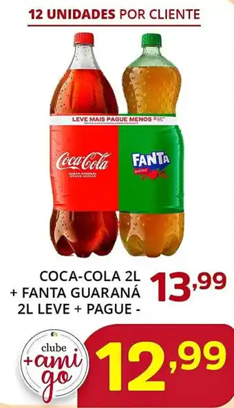 Coca-cola 2l + fanta guaraná 2l