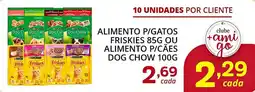 Supermercados Guanabara alimento p/gatos friskies ou alimento p/cães dog chow oferta