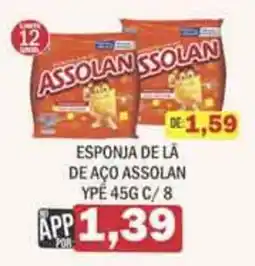 Supermercados Mendonça esponja de lã de aço assolan oferta