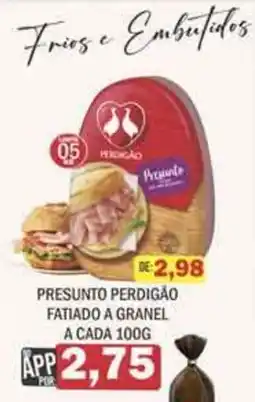 Supermercados Mendonça Presunto perdigão fatiado a granel oferta