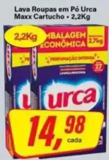 Rede Supermarket Lava Roupas em Pó Urca Maxx Cartucho oferta