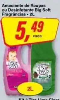 Rede Supermarket Amaciante de Roupas ou Desinfetante Big Soft Fragrâncias oferta