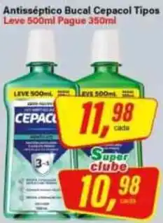 Rede Supermarket Antisséptico bucal cepacol tipos oferta