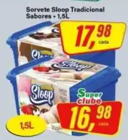 Rede Supermarket Sorvete Sloop Tradicional Sabores oferta