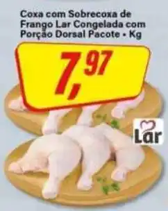 Rede Supermarket Coxa com Sobrecoxa de Frango Lar Congelada com Porção Dorsal Pacote oferta