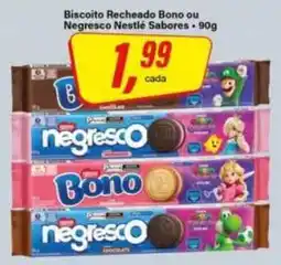 Rede Supermarket Biscoito Recheado Bono ou Negresco Nestlé Sabores oferta