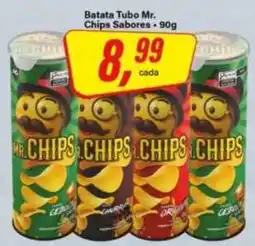 Rede Supermarket batata tubo mr. chips sabores oferta