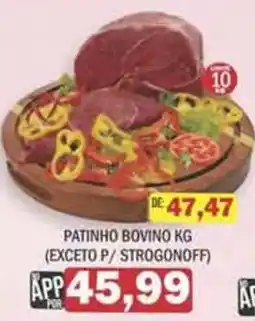 Supermercados Mendonça Patinho bovino kg oferta
