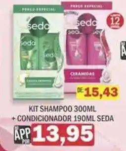 Supermercados Mendonça kit shampoo 300ml + condicionador 190ml seda oferta